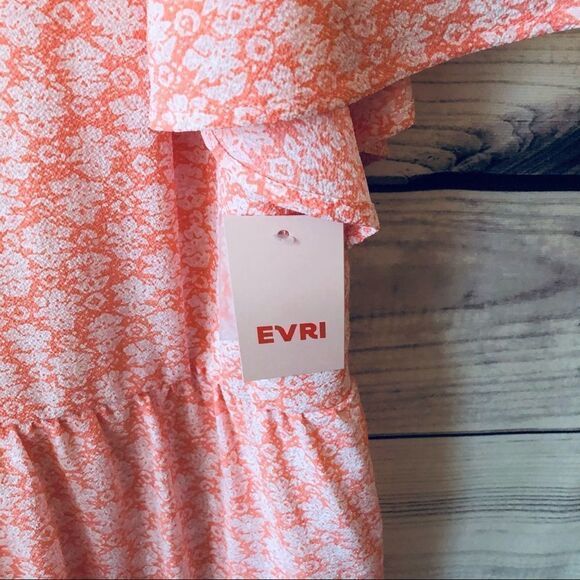 Pink Floral Button Down Flutter Sleeve Dress 1X - Picture 4 of 9